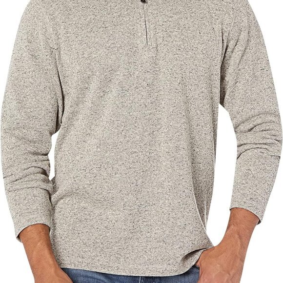 Mens Wrangler Authentics Long Sleeve Fleece‎ Quarter-Zip Long Sleeve - Picture 7 of 7